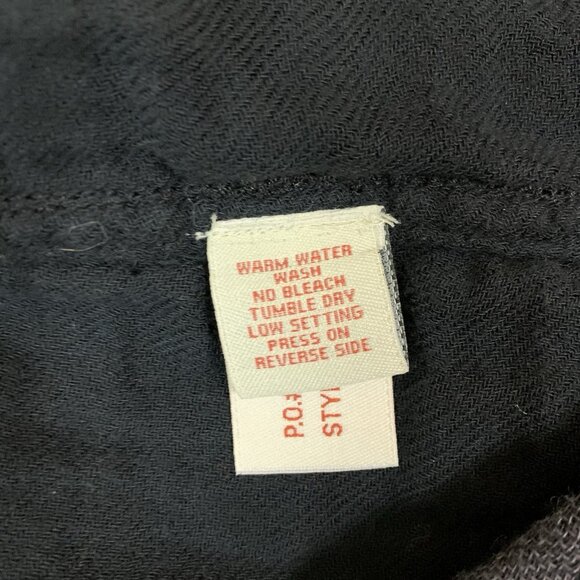 Carbon2Cobalt Navy Blue Textured Cotton Button Down Shirt L Long Sleeve Casual - Picture 4 of 5